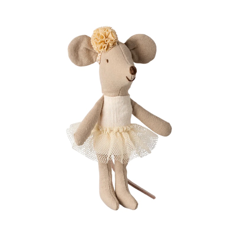 Ballerina Mouse, Little Sister – Off White by Maileg