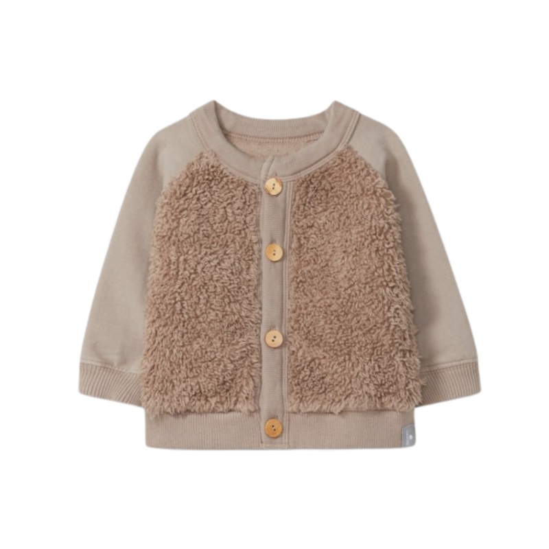 Organic Cotton Fur Jacket – Taupe by Snug – FINAL SALE
