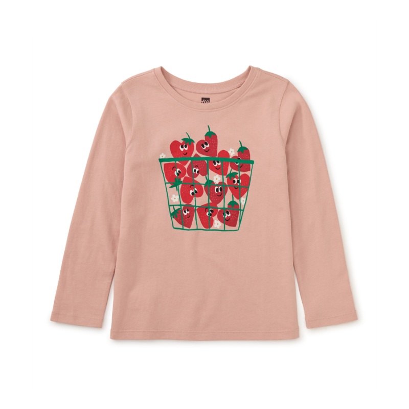 Heart Berries Graphic Tee – Cameo Pink by Tea Collection – FINAL SALE