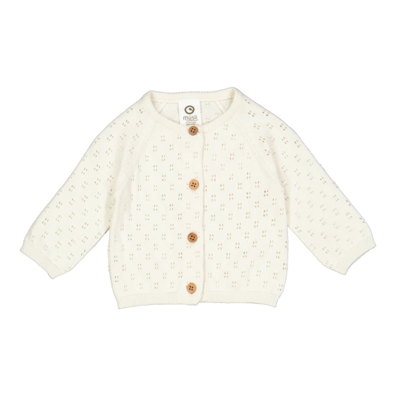 Knit Pointelle Cardigan – Balsam Cream by Musli