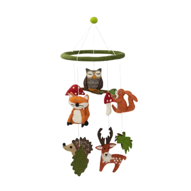 Wool Mobile – Forest Creatures by The Winding Road