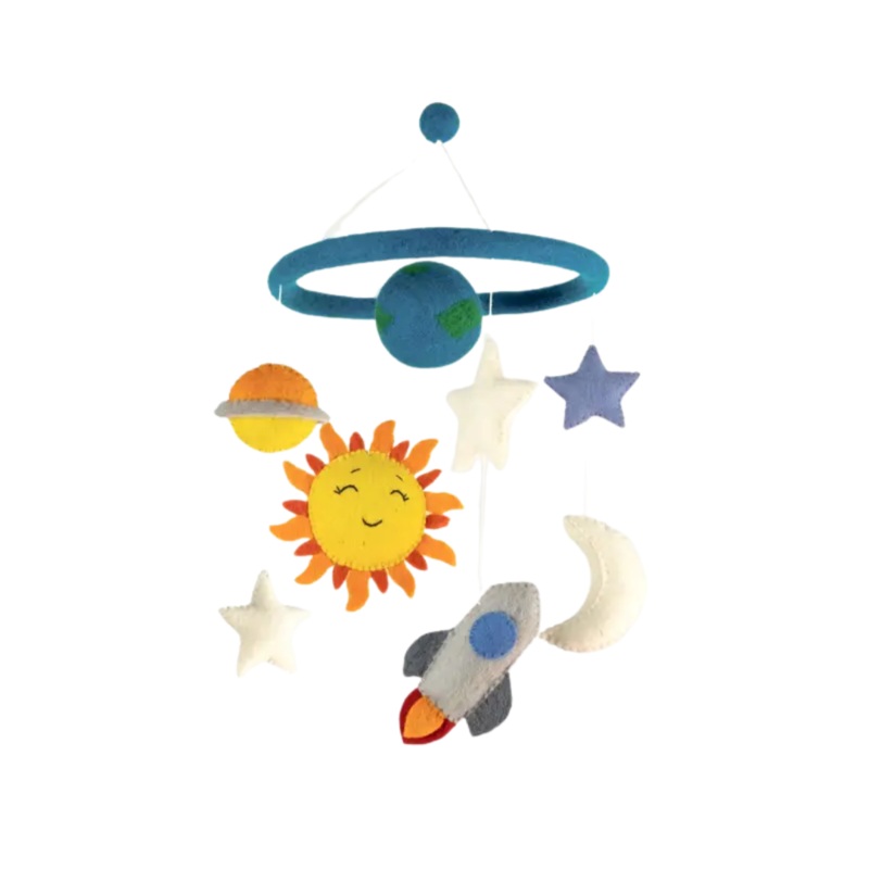 Wool Mobile – Planets and Space by The Winding Road