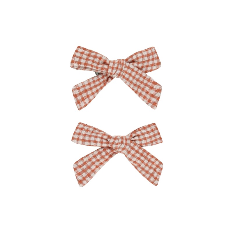 Bows, Set of 2 – Poppy Gingham by Rylee + Cru