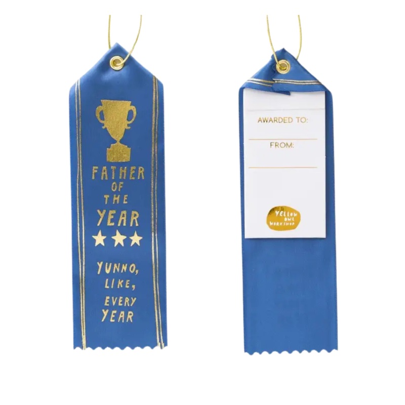 Father of the Year Award Ribbon – Father’s Day Gift by Yellow Owl Workshop
