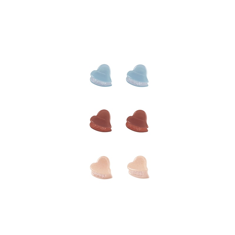 Heart Mini Clips – Light Blue, Poppy, Shell by Rylee + Cru