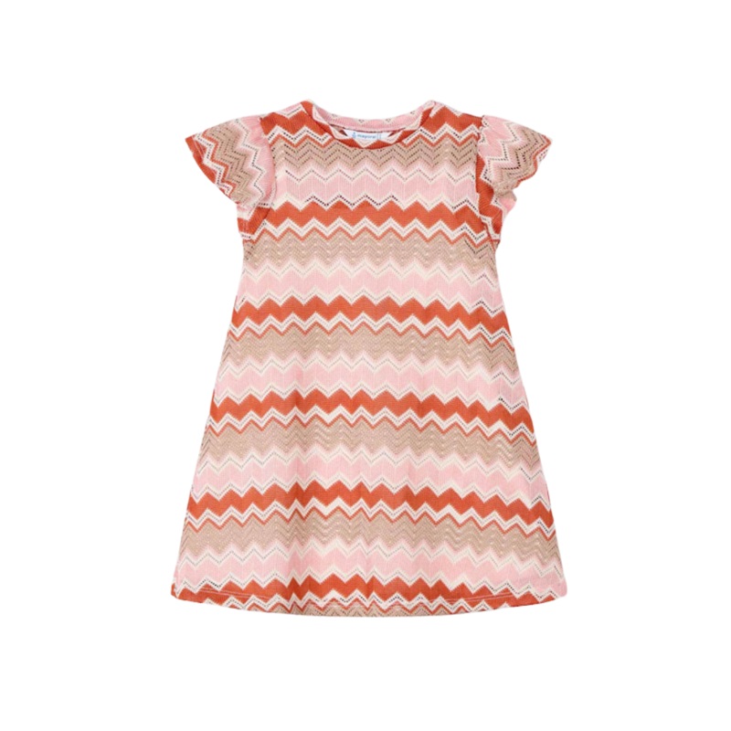 Zigzag Dress – Salmon by Mayoral – FINAL SALE