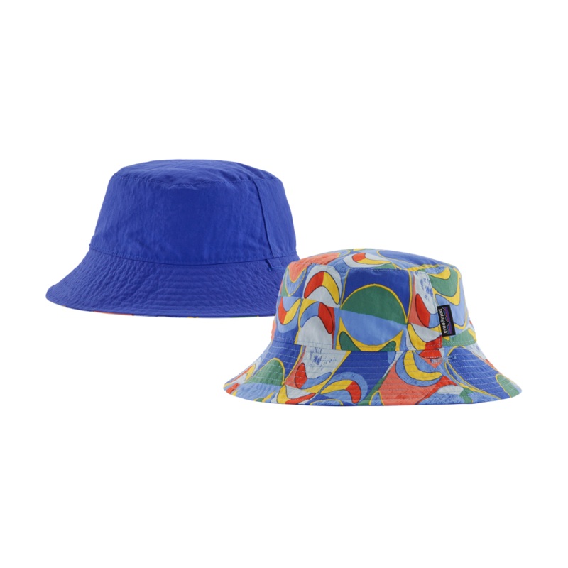 Baby Sun Bucket Hat – Swallowtail Geo: Eddy Blue by Patagonia