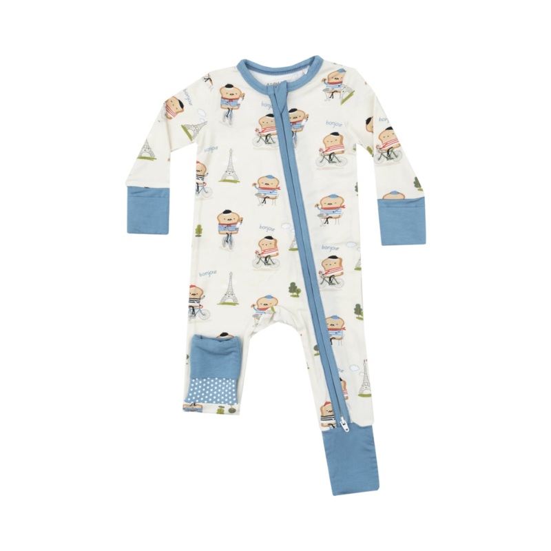 Bamboo 2 Way Zipper Romper – French Toast by Angel Dear