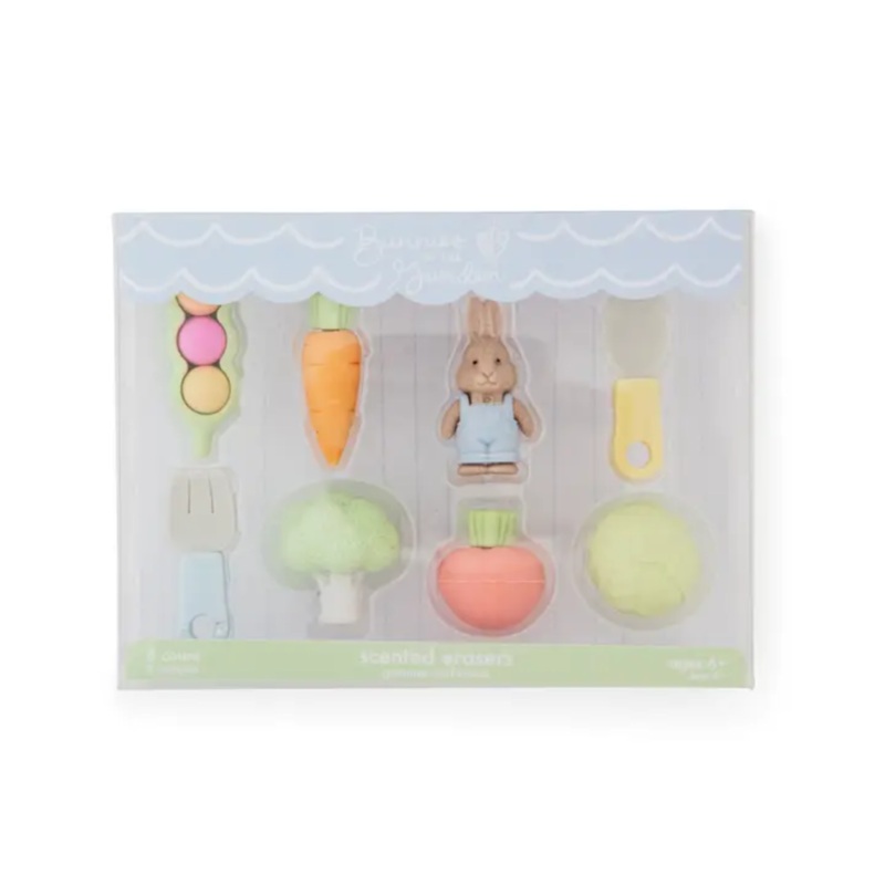 Bunnies in the Garden Eraser Set by Daydream Society