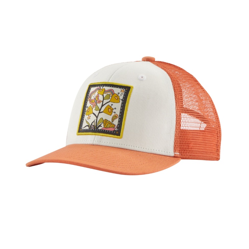Kids’ Trucker Hat – Butterfly Bows: Birch White by Patagonia