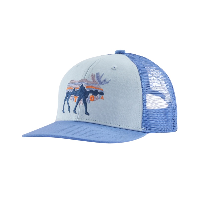 Kids’ Trucker Hat – Fitz Roy Moose: Fleck Blue by Patagonia
