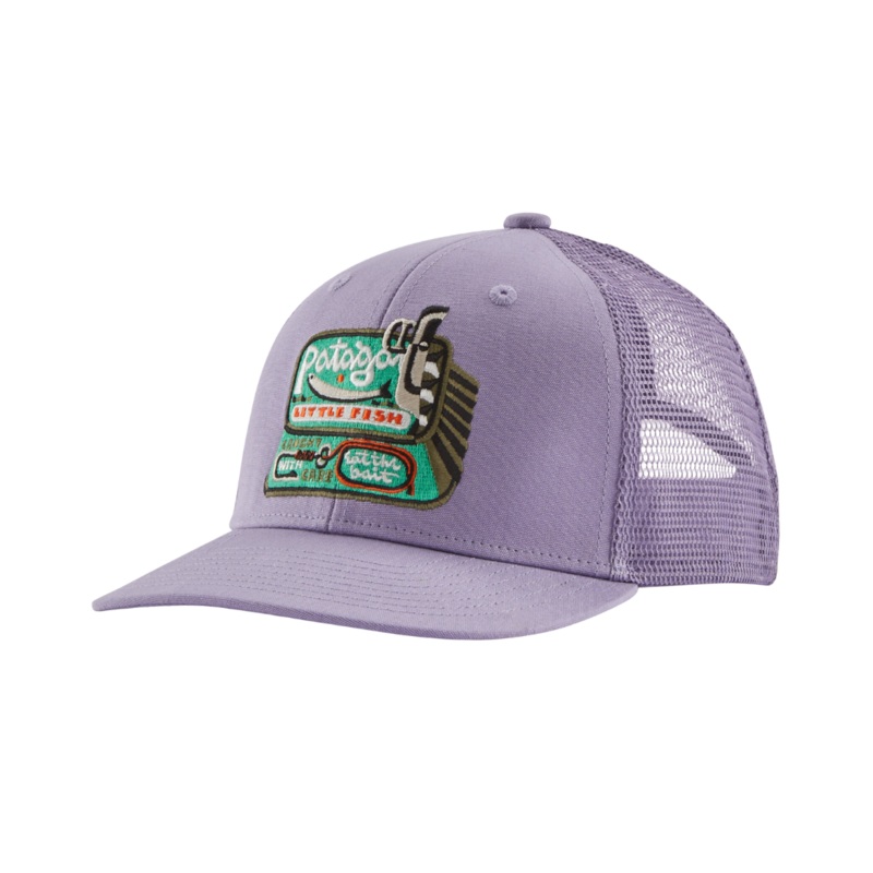 Kids’ Trucker Hat – Little Fish: Concrete Purple by Patagonia