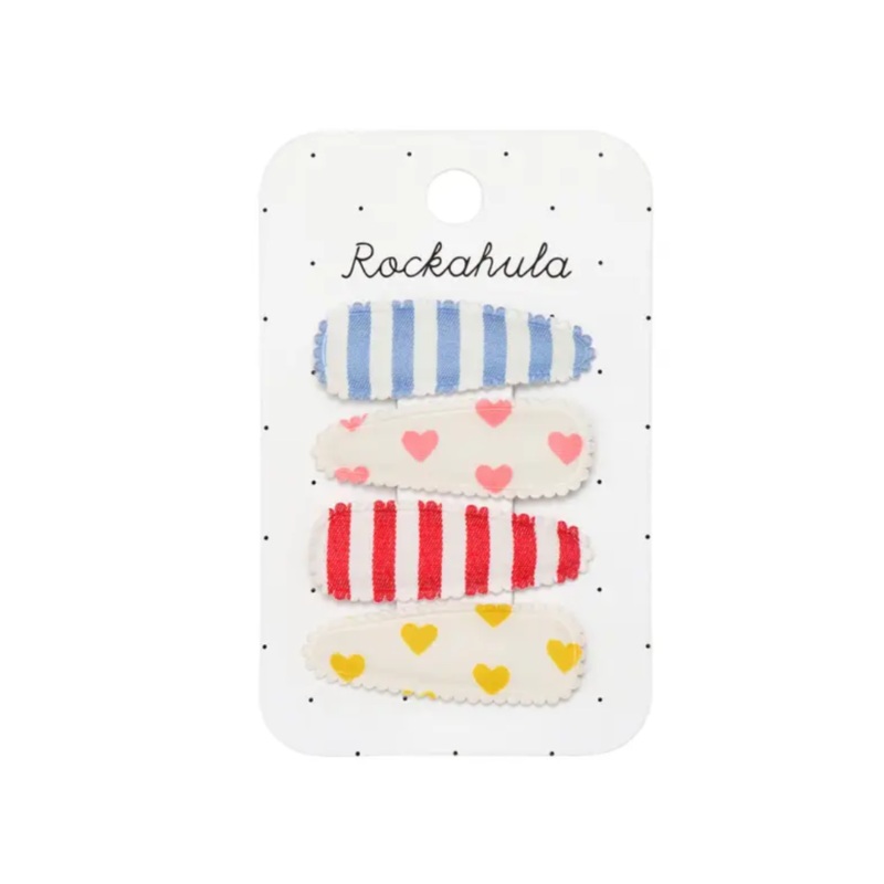 Vintage Rainbow Fabric Clip Set by Rockahula Kids