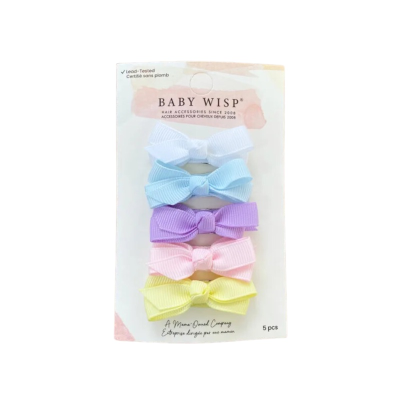 Chelsea Grosgrain Bows on Snap Clips Set of 5 – Easter Hunt by Baby Wisp