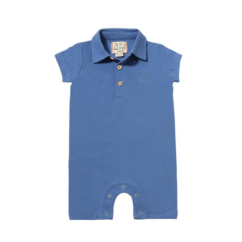 Drift Polo Romper – Royal Pique by Me & Henry