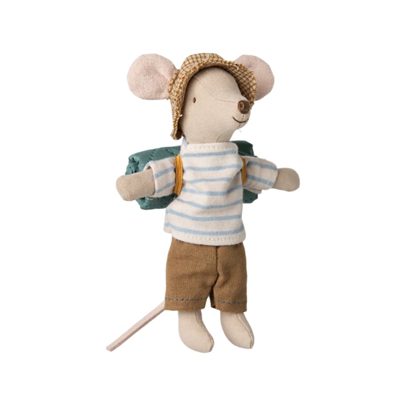 Hiker Mouse, Big Brother – Stripes by Maileg