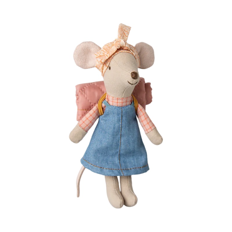 Hiker Mouse, Big Sister – Denim Dress by Maileg