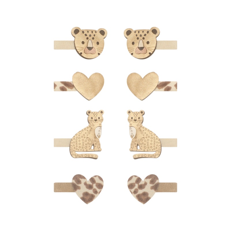 Larry Leopard Mini Clips by Mimi & Lula