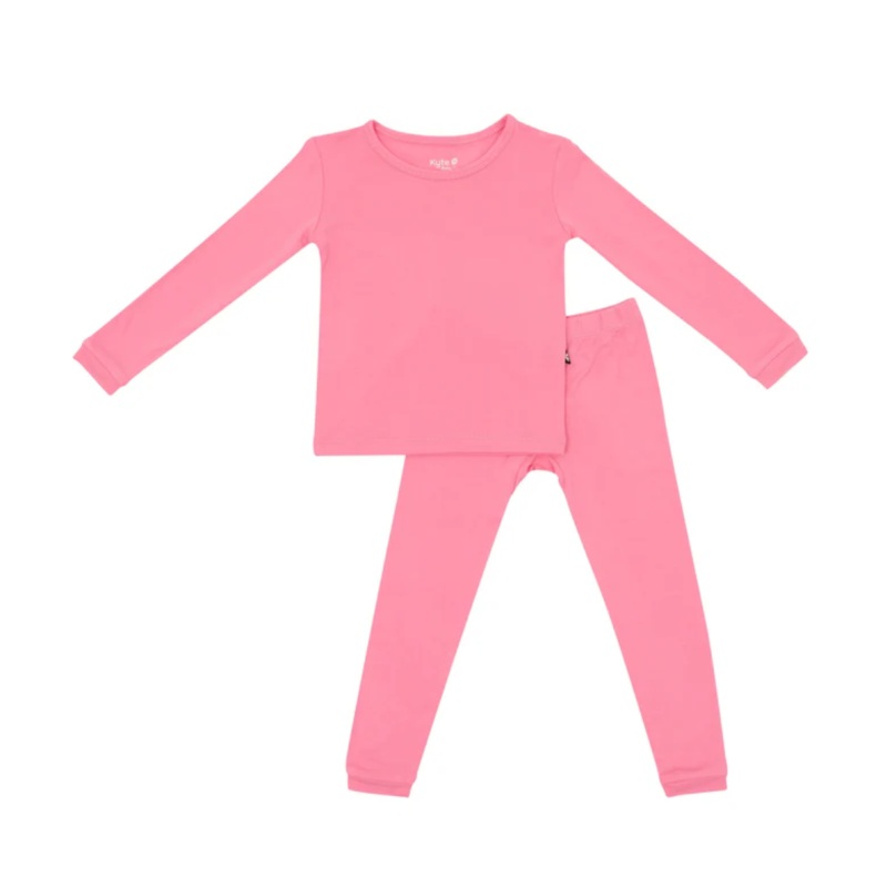 Long Sleeve Toddler Pajama Set – Guava by Kyte Baby
