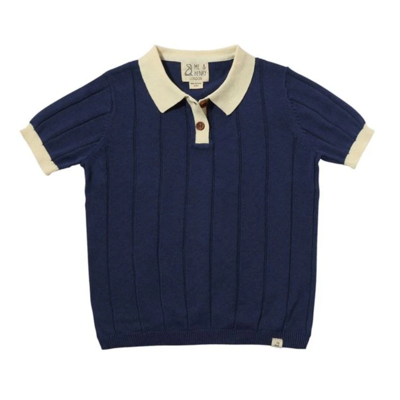 Ollie Knit Polo – Navy by Me & Henry