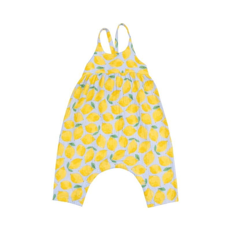Muslin Tie Back Romper – Sunny Lemons by Angel Dear