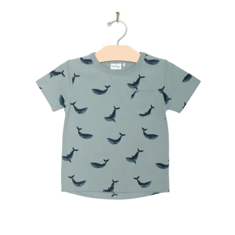 Pocket Tee – Blue Whale by City Mouse