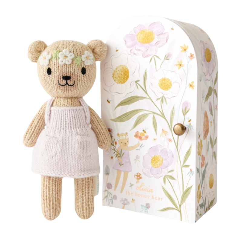 Tiny Olivia the Honey Bear by Cuddle + Kind