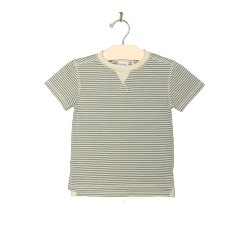 Whistle Patch Tee – Steel Stripe by City Mouse