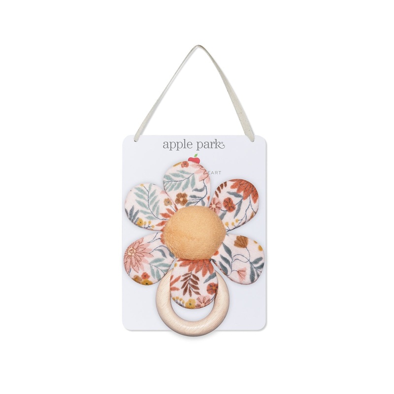 Flower Teething Ring – Zinnia Bloom by Apple Park